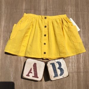 Genuine Kids by Oshkosh Girls Yellow Cotton Skirt